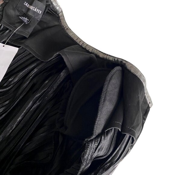 Sabina Musayev Gal Metallic Two-Tone Maxi Dress Sz S NWT Modern Contemporary - Picture 9 of 13